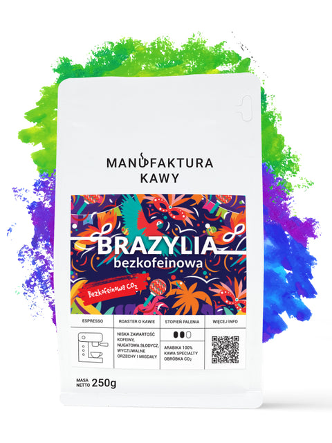 Brazylia Bezkofeinowa Kawa Świeżo Palona